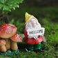 Mini Resin Dwarf Gnome Statue for Table and Garden Ornaments