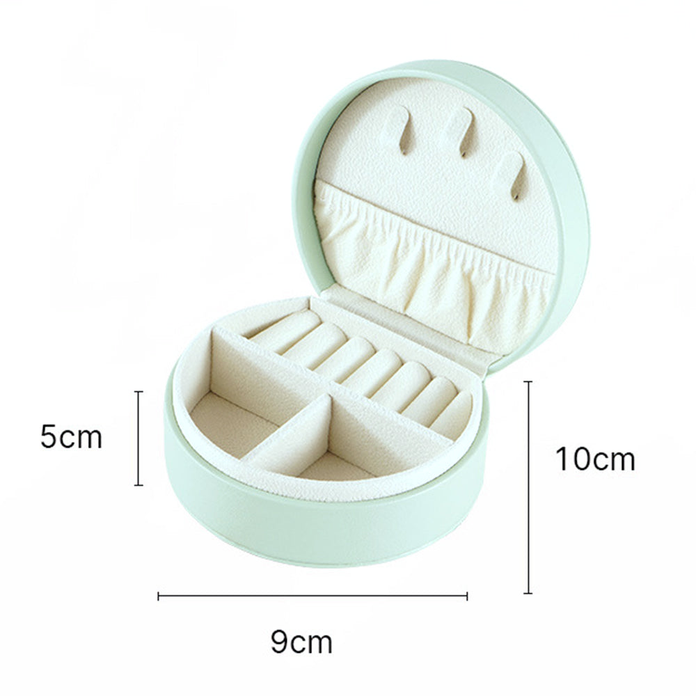 PU Leather Mini Travel Jewelry Storage Box for Earring Necklace