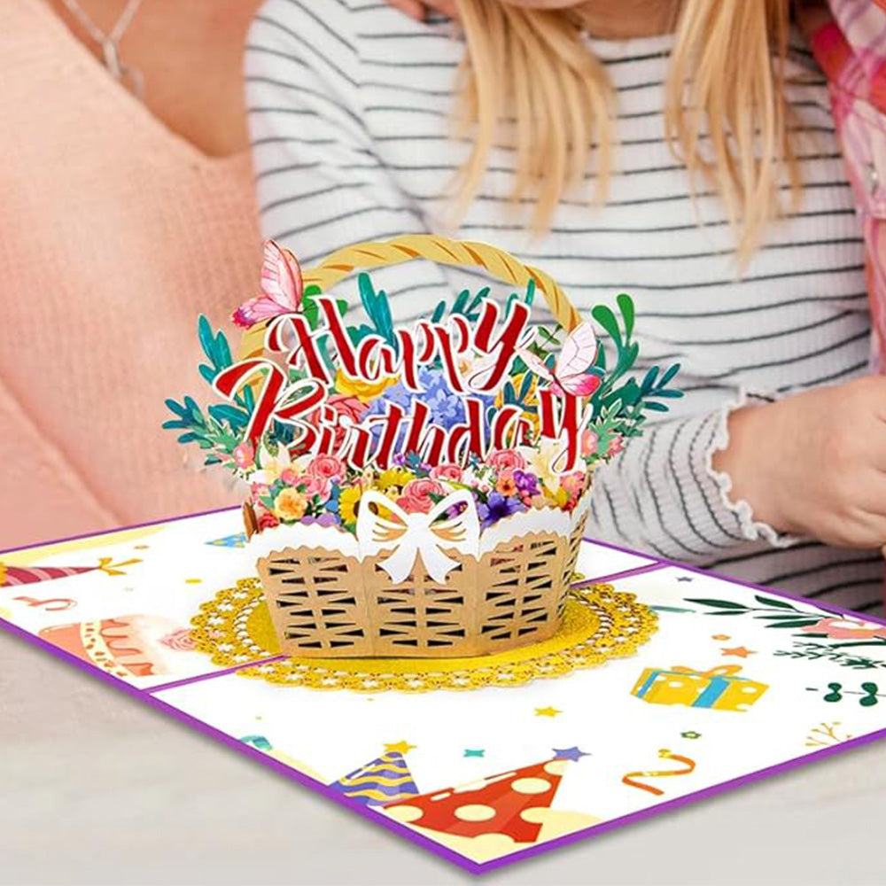 3D Pop Up Happy Birthday Card with Envelope