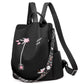 Women's Floral Embroidered Anti Theft Backpack