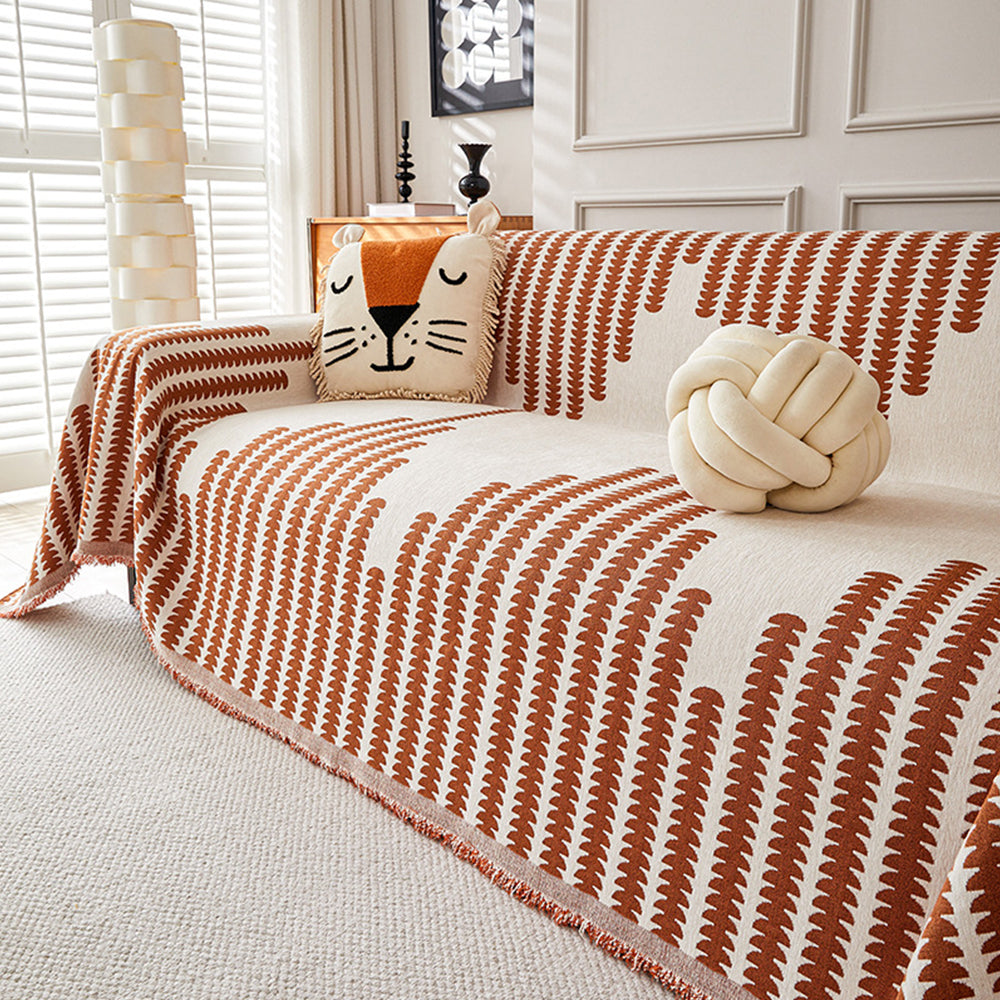 Reversible Double-Sided Minimalist Chenille Sofa Cover