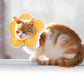 Cute Flower Cat Cone Collar Anti-Bite Lick Wound Healing Protective Neck Collar-Yellow