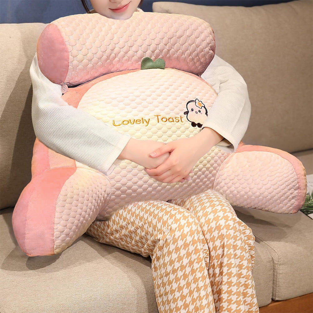 Bed Rest Pillow Neck Lumbar Support Seat Cushion with Arms