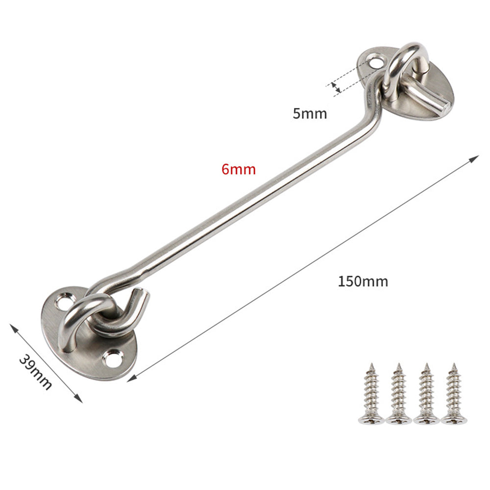 Cabin Hook Eye Brass Gate Hook Window Barn Door Latch Shed Lock Catch Holder