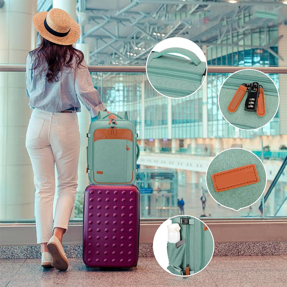 Business Travel Shoulder Backpack with Shoe Bag and Storage Bag