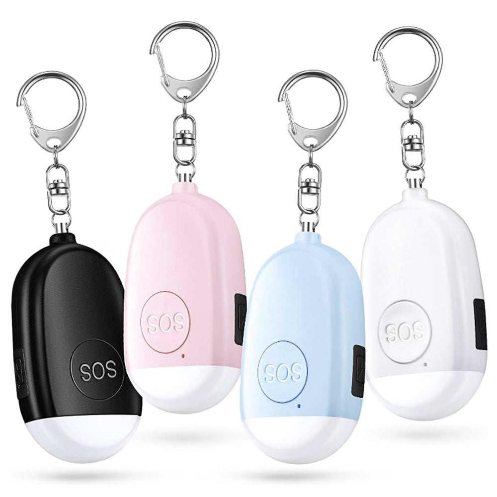 Rechargeable Personal Security Alarm Keychain With LED 130dB Self-Defense Alarm