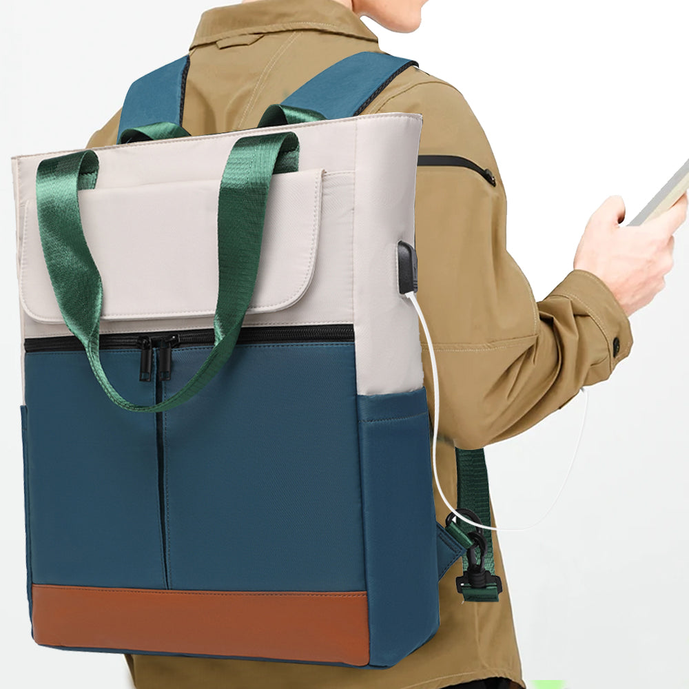 Water Resistant Travel Laptop Backpack with USB Charging Port