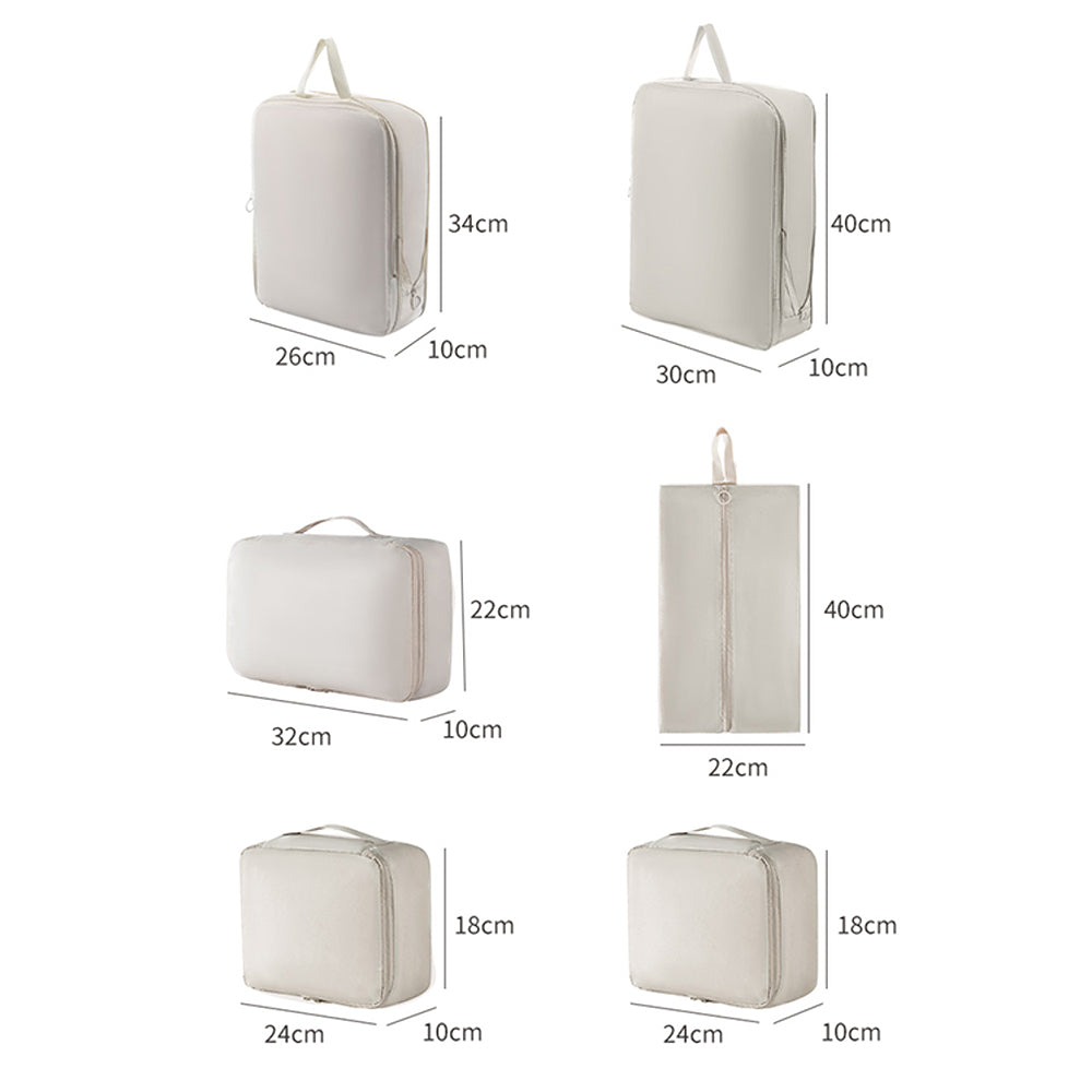 6-Piece Travel Luggage Packing Cubes Organizer Bags Set