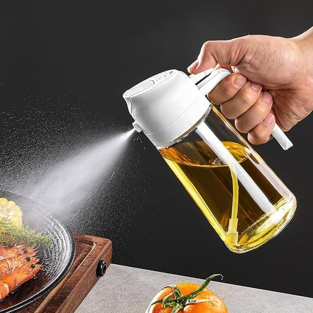 2-in-1 470ML Olive Oil Dispenser and Oil Sprayer