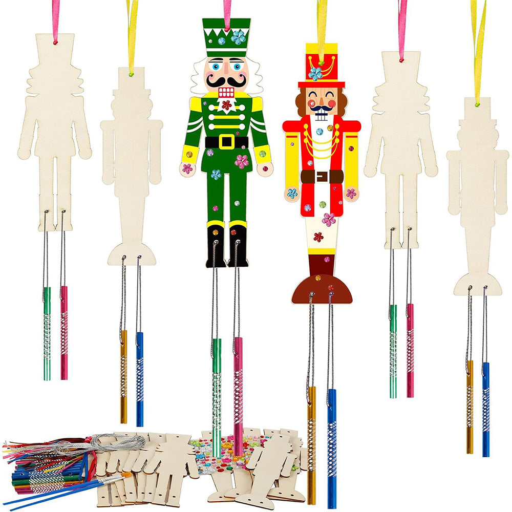 3D Rotating Nutcracker Wind Chime Kit for Kids Make Your Own Wind Chime Wooden Arts