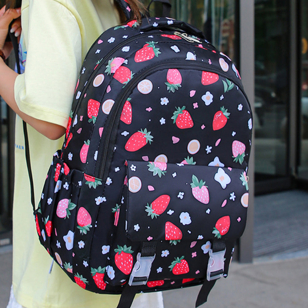 3Pcs Set Kids Backpack With Lunch Bag Pencil Bag Nylon Lightweight School Backpack