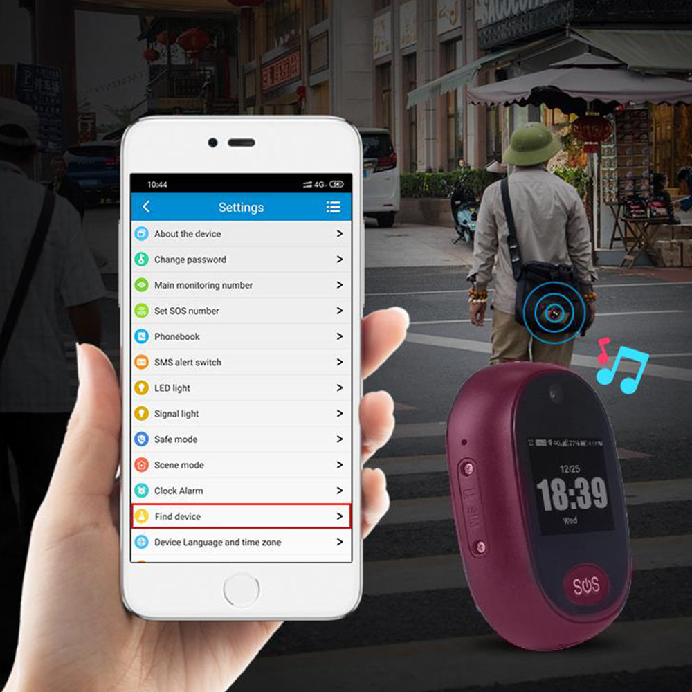 4G Personal Real-Time SOS Tracker for Kids and Elderly with Lanyard