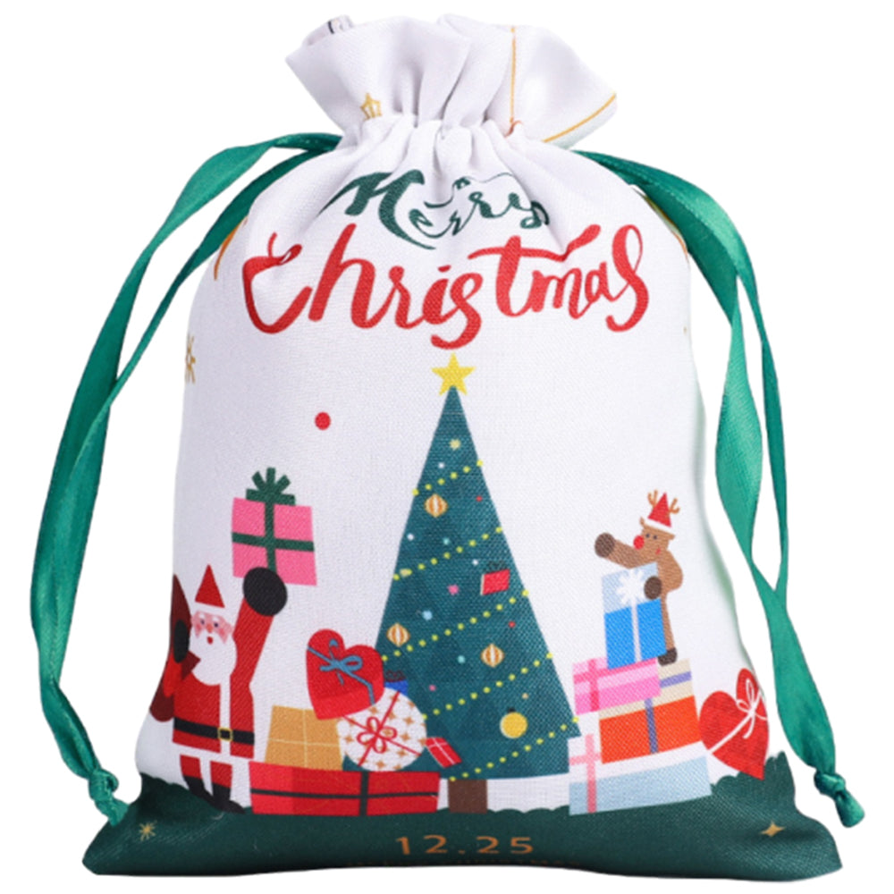 5Pcs 40x30CM Christmas Drawstring Bags Extra Large Christmas Sack Holiday Wrapping Sacks