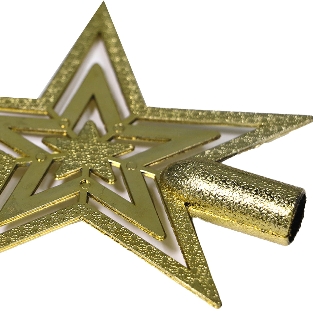 Christmas Ball Ornaments Christmas Tree Decoration-Gold and Tree Top Star and Letter Plaque