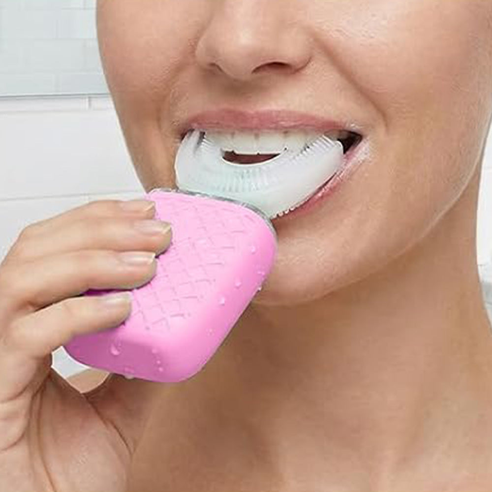 U Shaped Electric Toothbrush 6 Modes Whole Mouth Brush for Adults