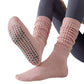 3 Pairs Knee-High Non-Slip Yoga Socks with Grips for Pilates Dance Barre