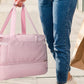 37L Women Fitness Travel Bag Waterproof Pocket USB Charging Carry On Overnight Bag