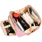 Large Capacity PU Leather Water-Resistant Checkered Cosmetic Bag Travel Makeup Bag