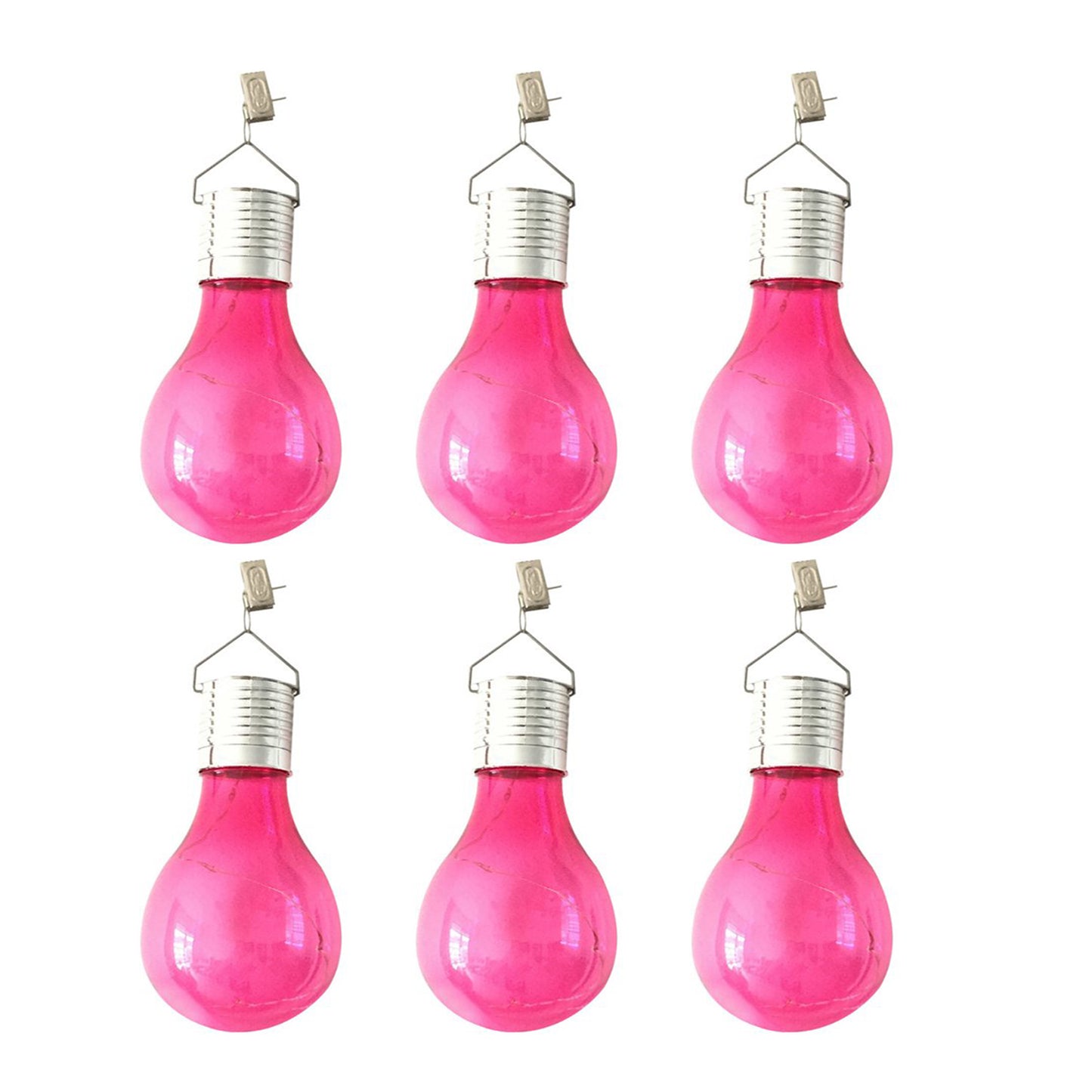 6pcs Outdoor Solar Powered LED Light Bulb Garden Yard Hanging Lamp