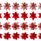 24Pcs Artificial Flowers Christmas Tree Decorations for Wreath Fireplace Stairs