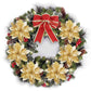 12Pcs Christmas Glitter Poinsettia Artificial Flower with Clip and Stem