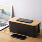 Bamboo Lid Cable Management Storage Box for Home and Office