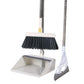 3Pcs Set of Plastic Broom with Foldable Standing Dustpan and Scraper Broom