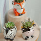 6pcs Cute Animal Shaped Plant Succulent Pots