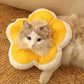 Cute Flower Cat Cone Collar Anti-Bite Lick Wound Healing Protective Neck Collar-Yellow