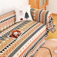 130x160cm Aztec Throw Blanket Bohemian Sofa Throw Blanket with Tassels