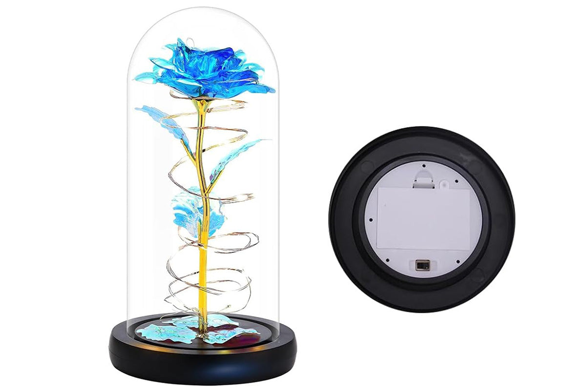 Eternal Rose Night Light in Glass Dome with LED