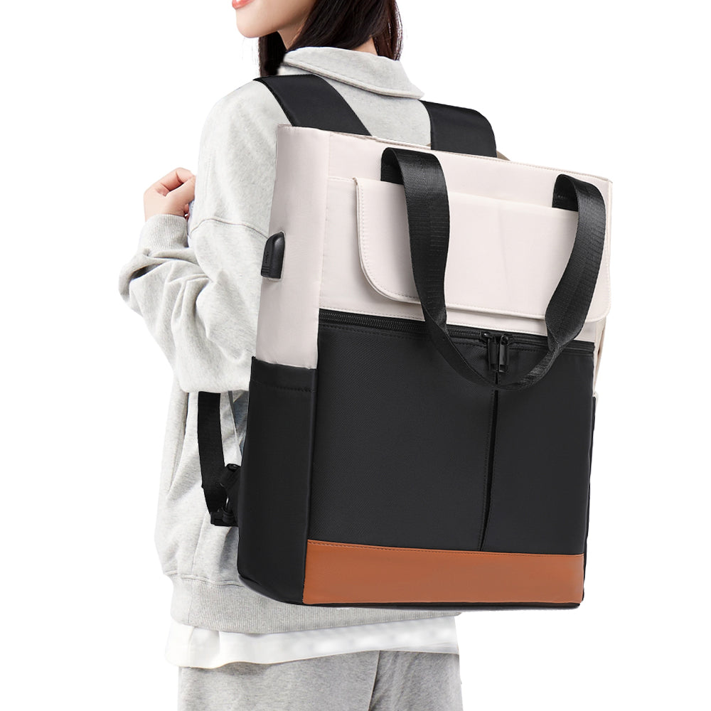 Water Resistant Travel Laptop Backpack with USB Charging Port