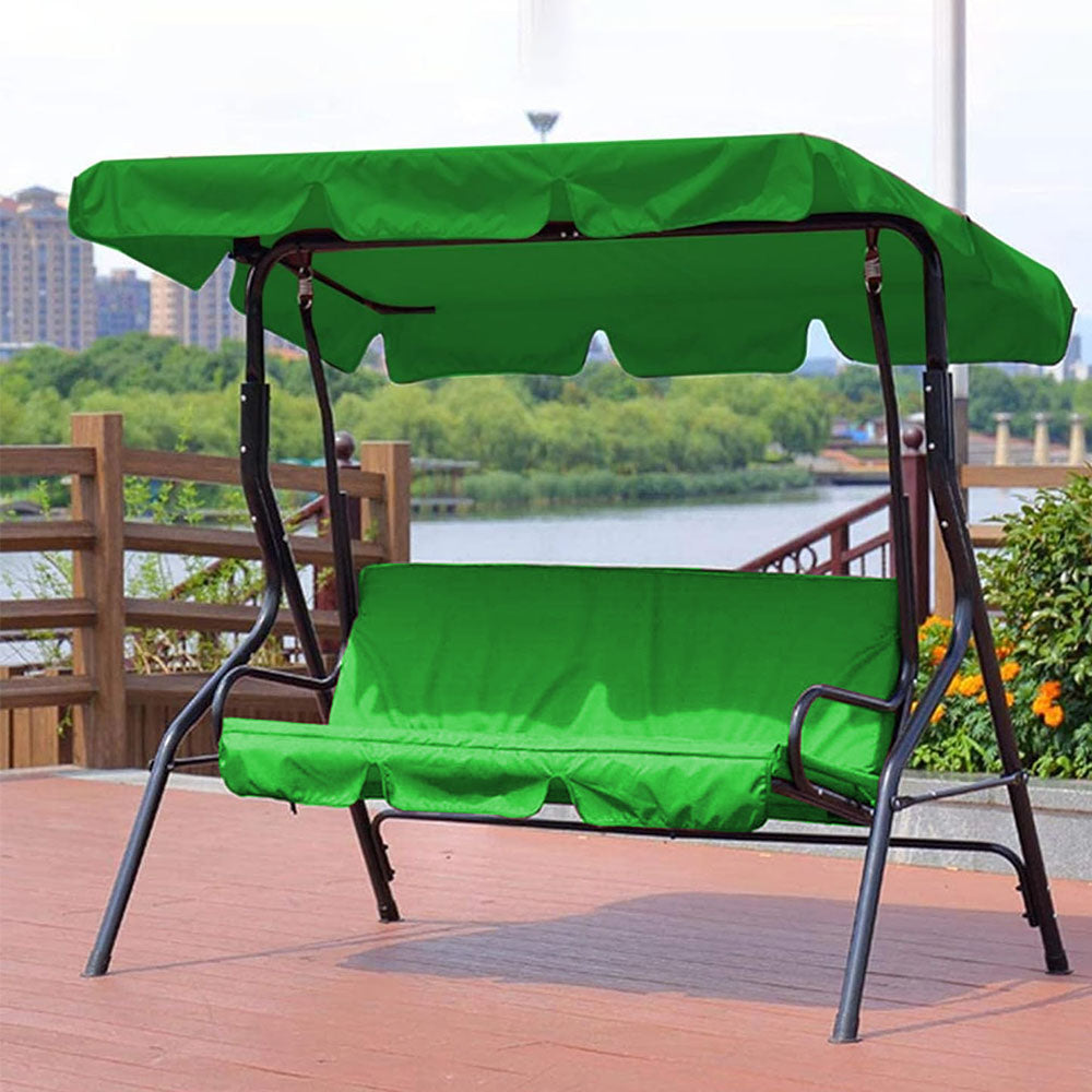 Durable Garden Swing Seat Canopy Replacement Waterproof Swing Top Cover Furniture-Green,XL