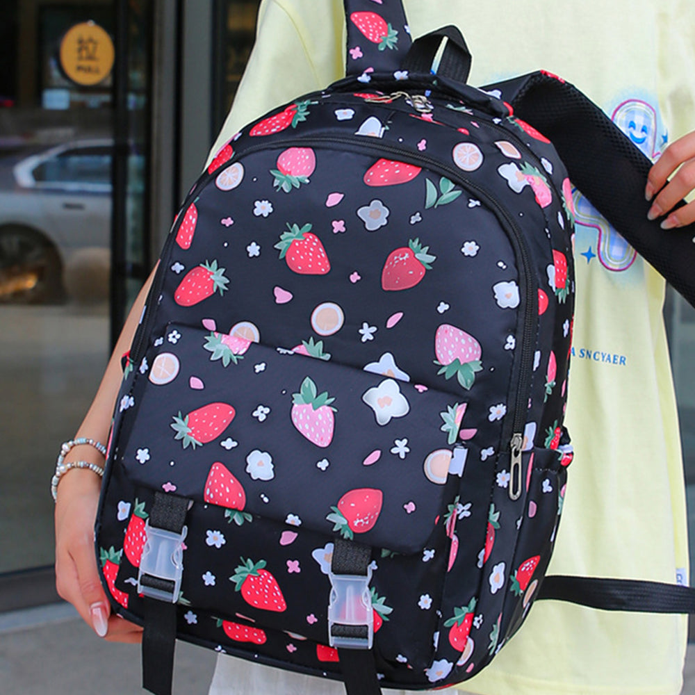 3Pcs Set Kids Backpack With Lunch Bag Pencil Bag Nylon Lightweight School Backpack