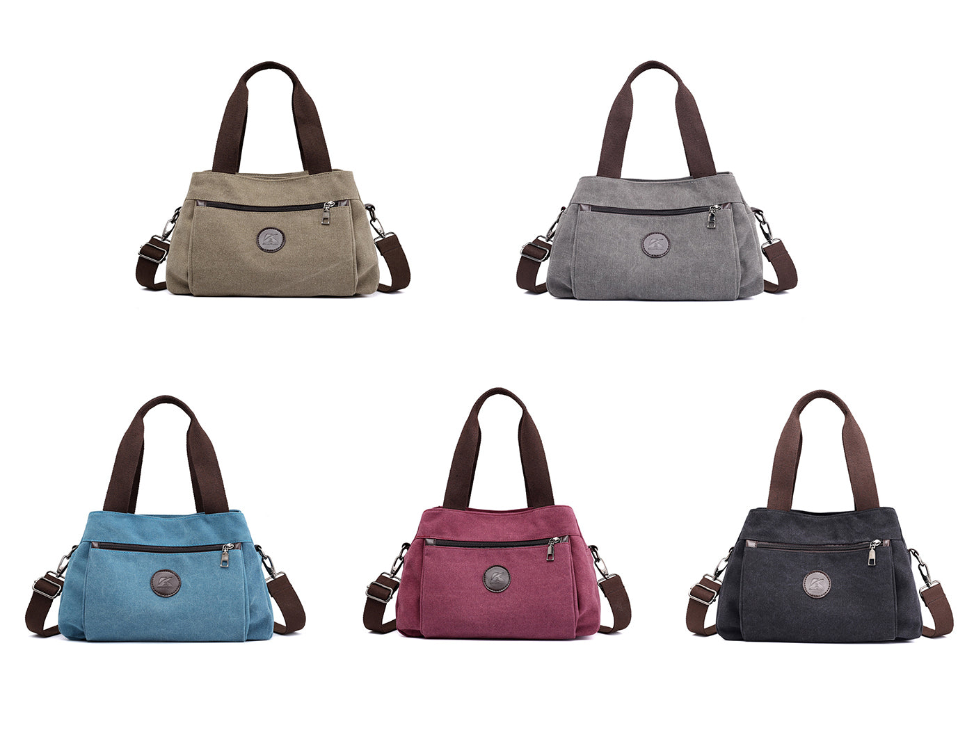 Crossbody Bag Three Compartments Satchel Handbags Purse Messenger Shoulder Bags