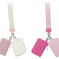 2-In-1 Dual-Pouch Wristlet Zipper Pouch Set Wallet Coin Purse Card Holder