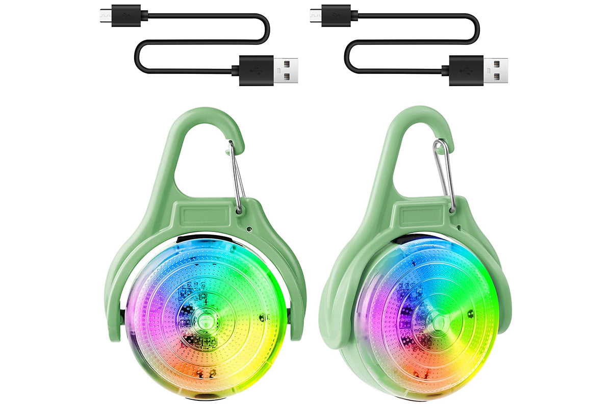 Dog Collar Light Rechargeable LED Water Resistance with 4 Modes for Night Walking