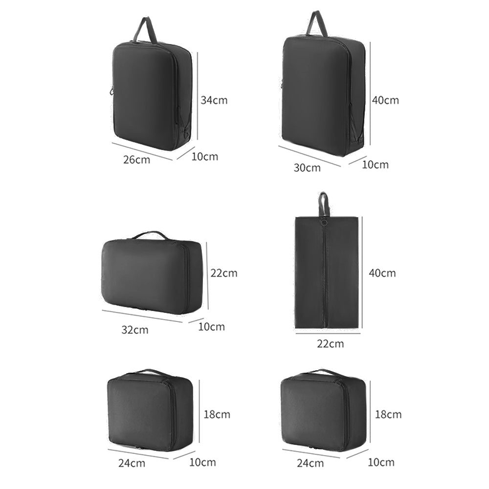 6-Piece Travel Luggage Packing Cubes Organizer Bags Set