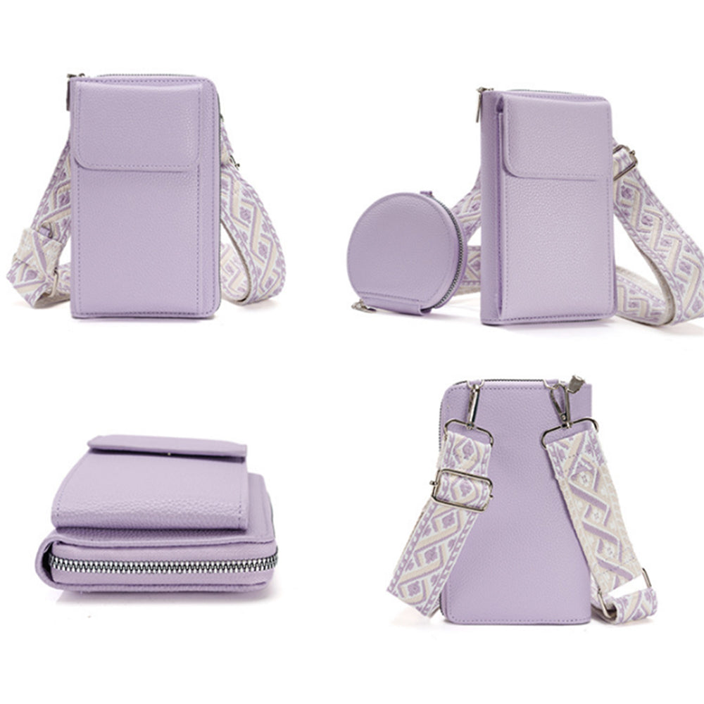 PU Leather Cell Phone Purse Small Crossbody Bags With Credit Card Slot