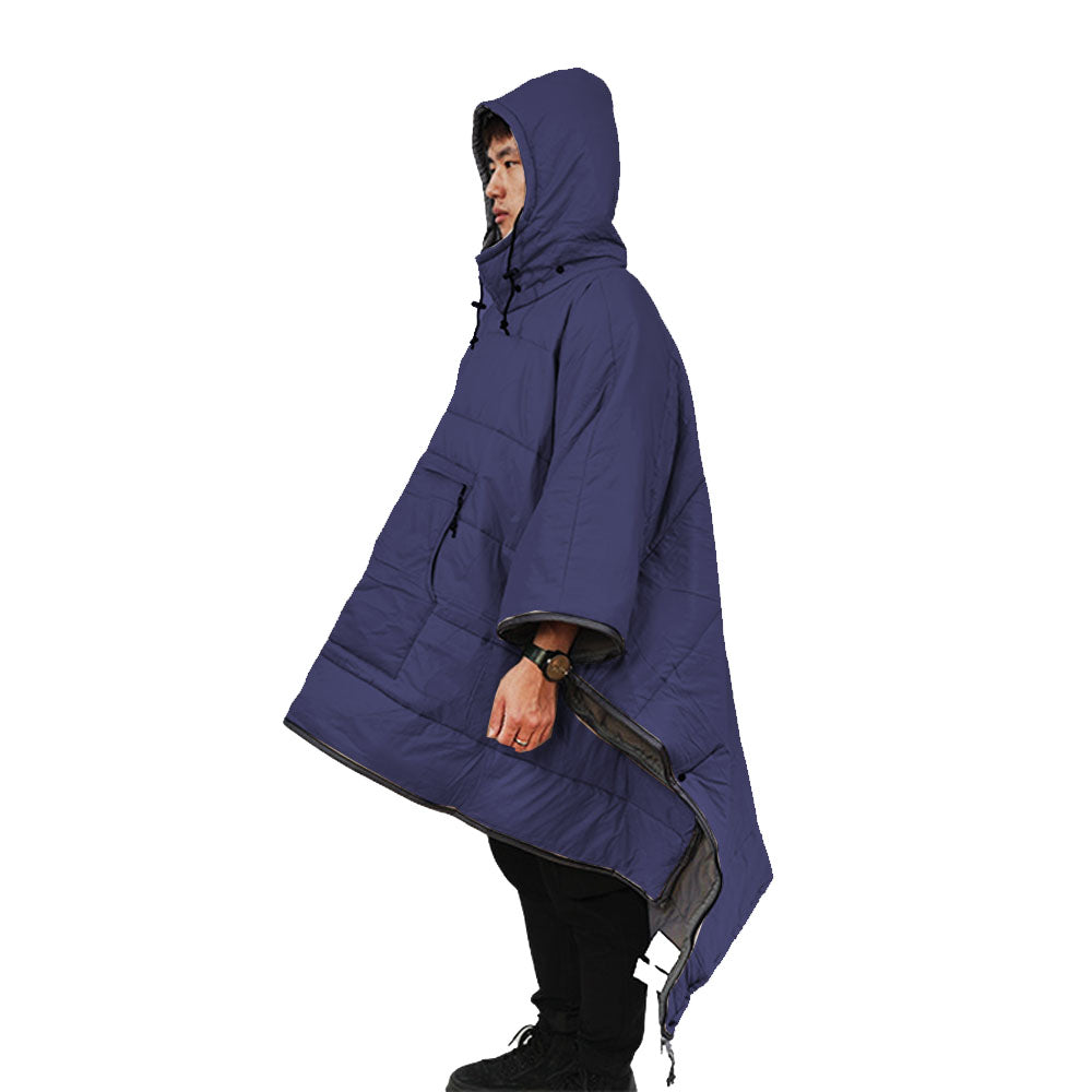 Camp Thermal Poncho Sleeping Bag Wearable Hooded Blanket