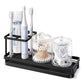 Toothbrush Holder 4 Slots Metal Tooth Brushing Organizer with Drainage
