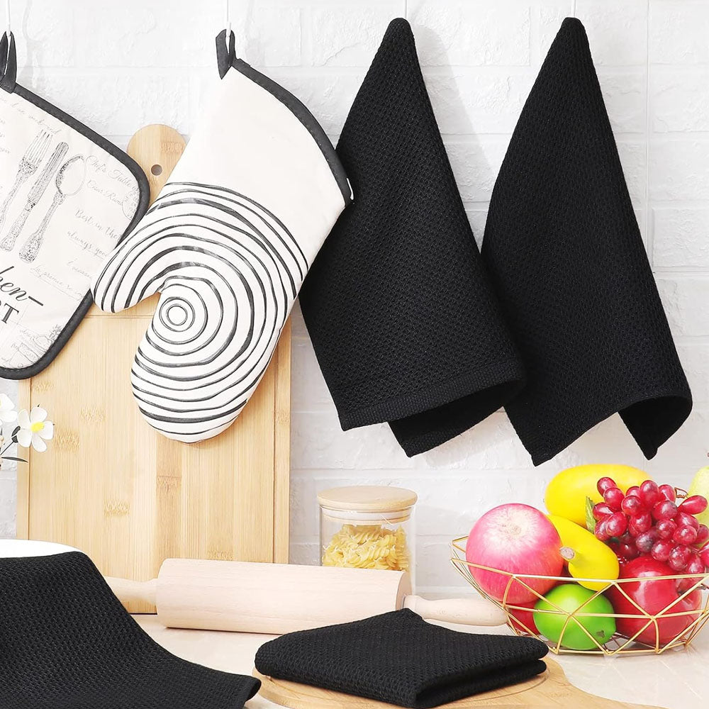 12Pcs Cotton Waffle Weave Kitchen Dish Cloths Ultra Soft Absorbent Dish Towels