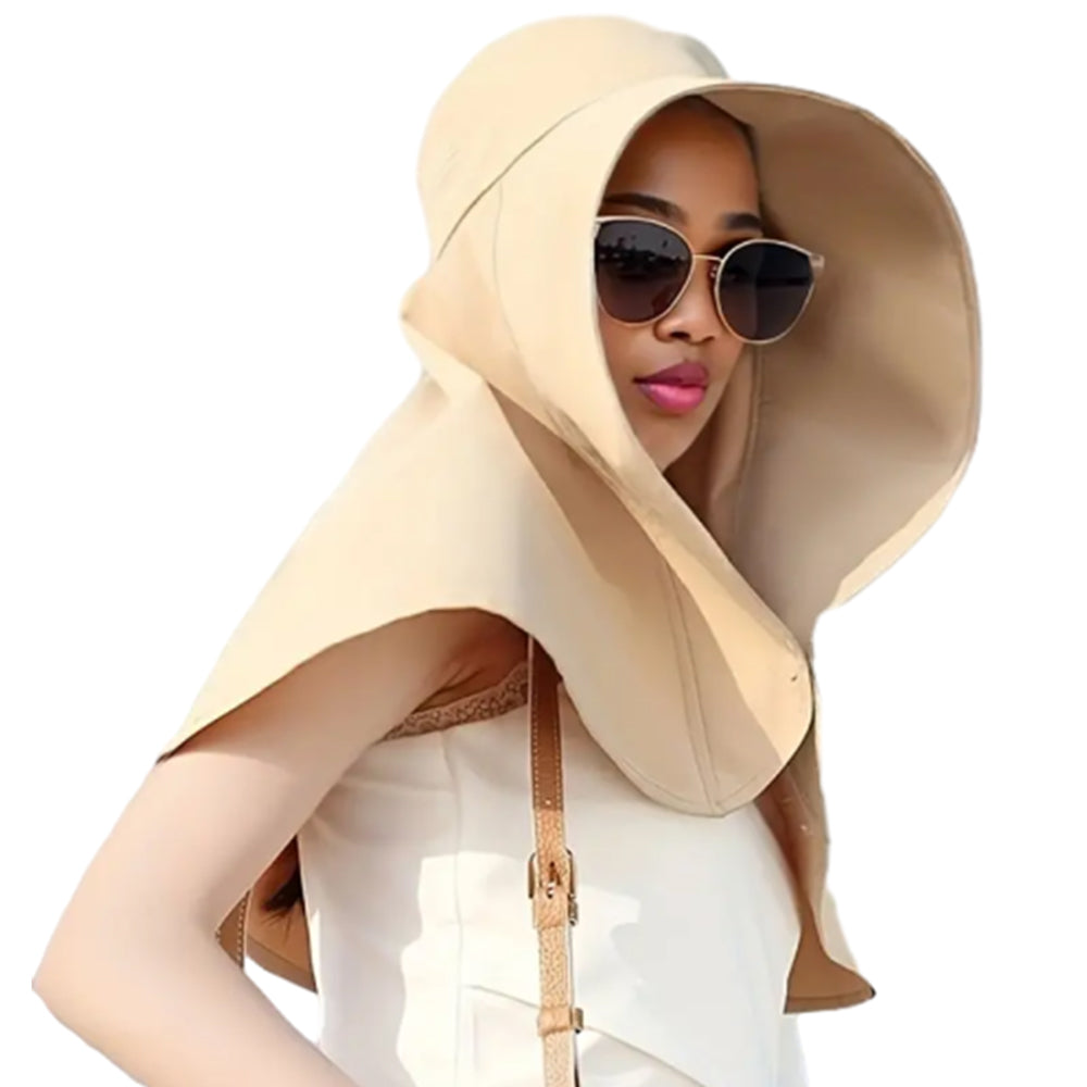Sun Protection Wide Brim Outdoor Beach Neck Face Mask Cap