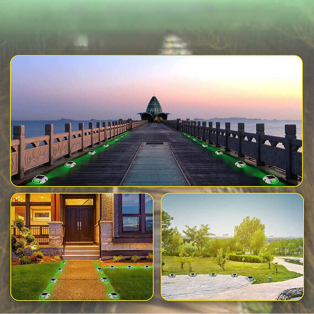 4Pcs Solar LED Pathway Driveway Ground Light