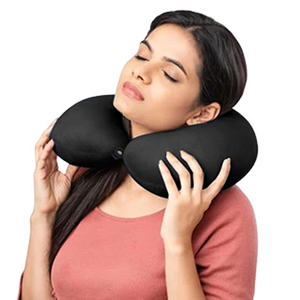 Travel Pillow Memory Foam U Shaped Neck Pillow with Storage Case for Airplane Chair