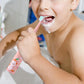 Cute Cartoon Electric Soft Toothbrush with 6 Replacement Electronic Toothbrush Heads
