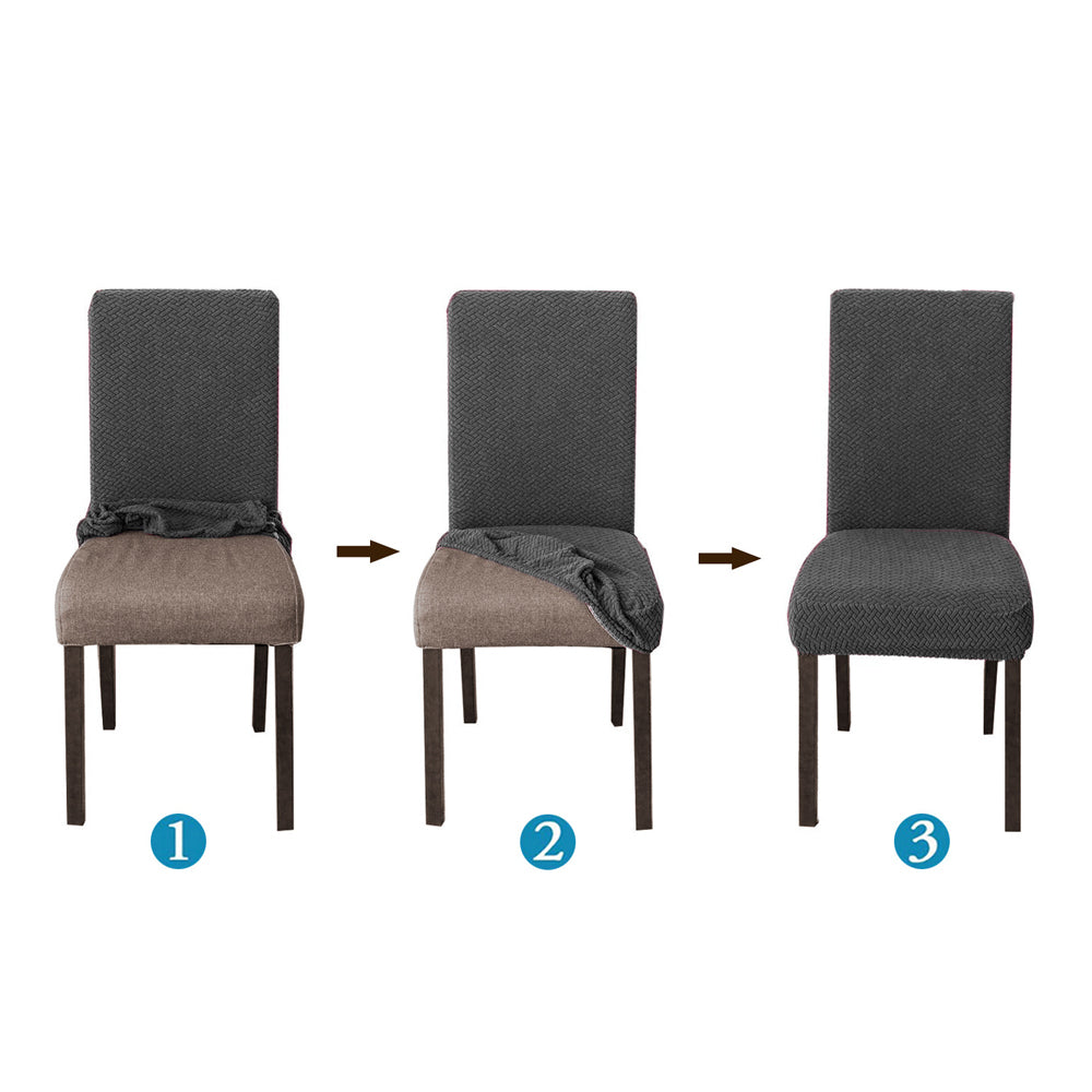 2Pcs Jacquard Chair Cover Universal Fitted Chair Cover Protector