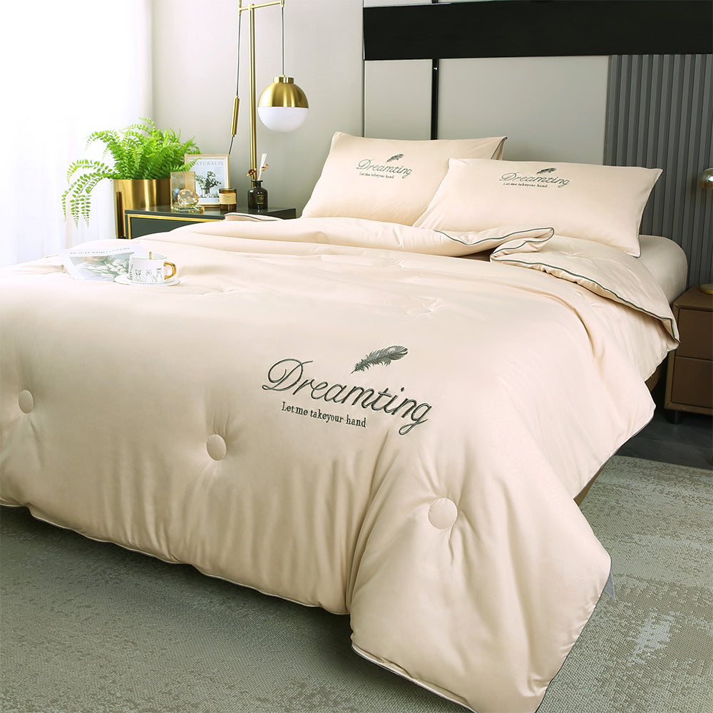 Summer Cool Feeling Quilt Bed Sheets and Pillowcases Set