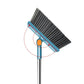 3Pcs Set of Plastic Broom with Foldable Standing Dustpan and Scraper Broom