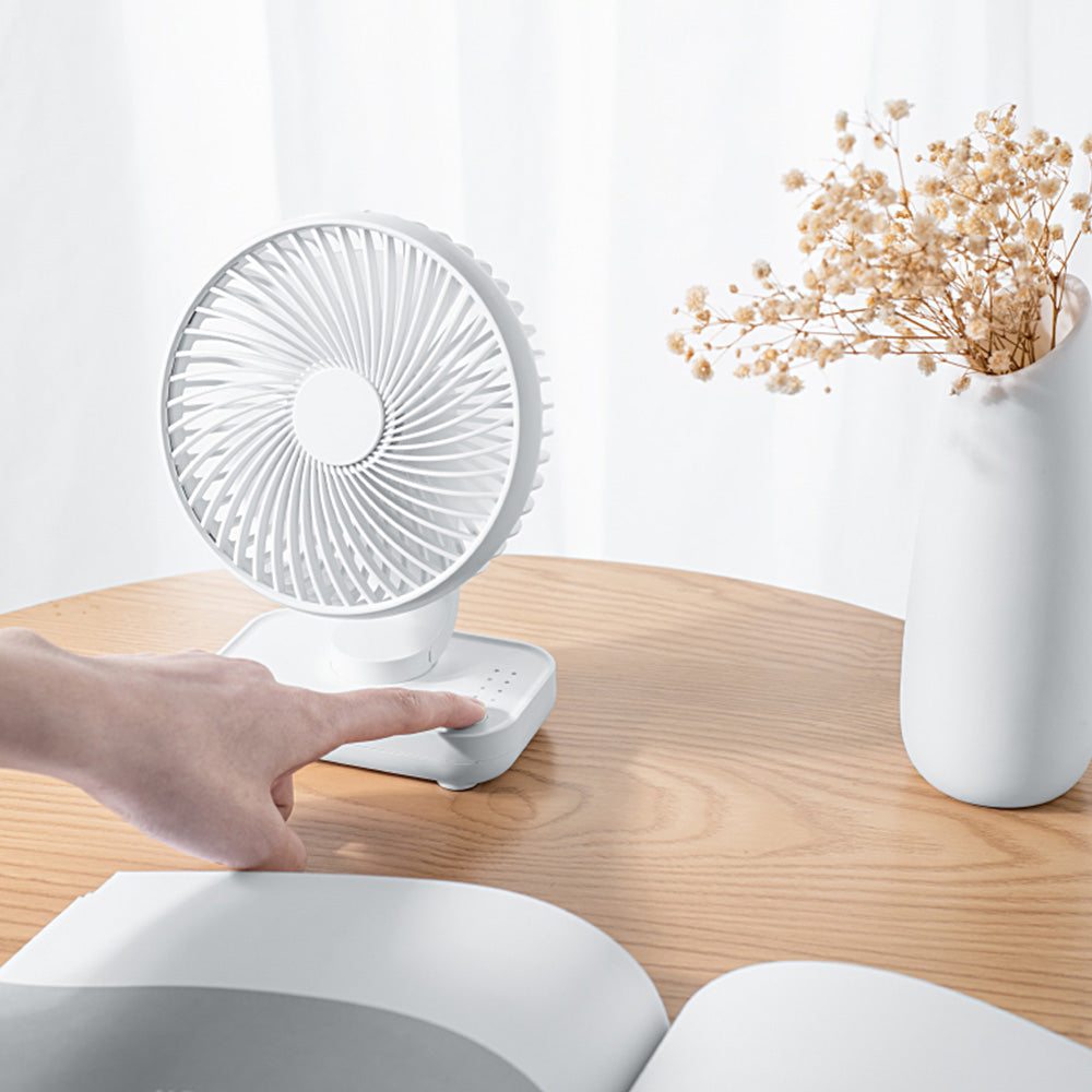 Desk Table Fan Personal USB Small Air Circulator Quiet Dorm Mini Portable 4 Speed Fan